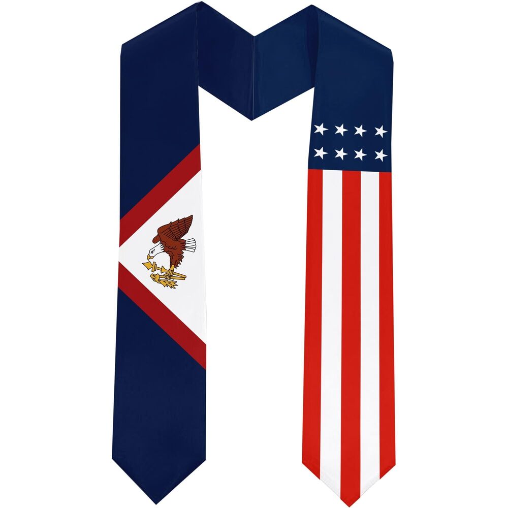 6434 American Samoa Flag International Students Graduation Sash Stole